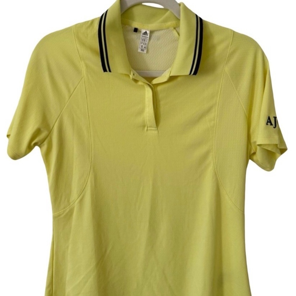 ADIDAS YELLOW PERFORMANCE POLO SHIRT WOMEN’S SIZE M GOLF TENNIS ATHLETIC TOP